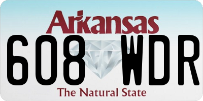 AR license plate 608WDR