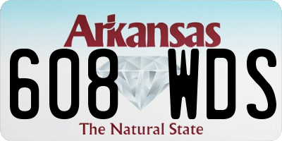 AR license plate 608WDS