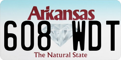 AR license plate 608WDT