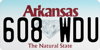 AR license plate 608WDU