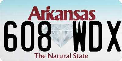 AR license plate 608WDX