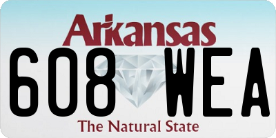 AR license plate 608WEA