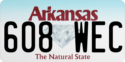 AR license plate 608WEC