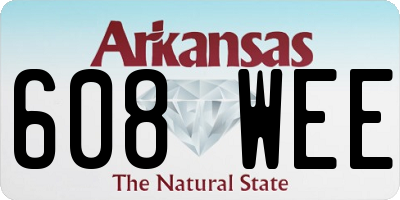 AR license plate 608WEE