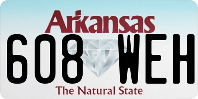 AR license plate 608WEH