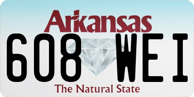 AR license plate 608WEI