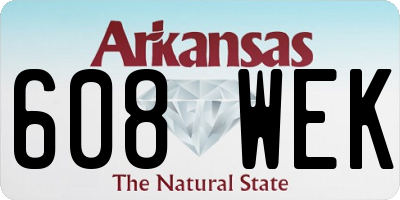 AR license plate 608WEK