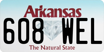 AR license plate 608WEL