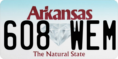 AR license plate 608WEM