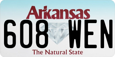 AR license plate 608WEN