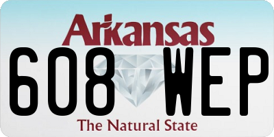 AR license plate 608WEP