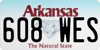 AR license plate 608WES