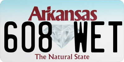 AR license plate 608WET