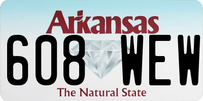 AR license plate 608WEW