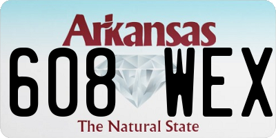 AR license plate 608WEX
