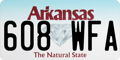AR license plate 608WFA