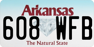 AR license plate 608WFB