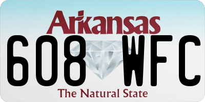 AR license plate 608WFC