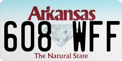 AR license plate 608WFF