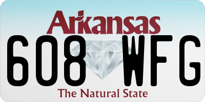 AR license plate 608WFG
