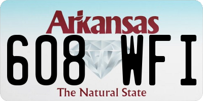 AR license plate 608WFI