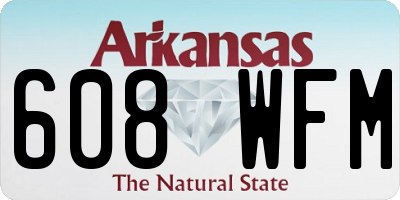 AR license plate 608WFM