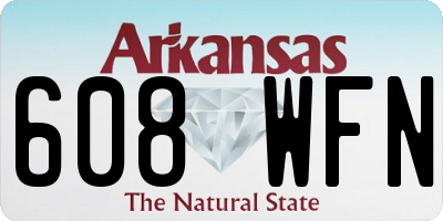 AR license plate 608WFN