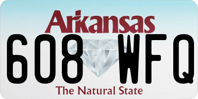 AR license plate 608WFQ