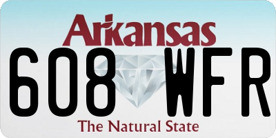AR license plate 608WFR