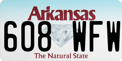 AR license plate 608WFW