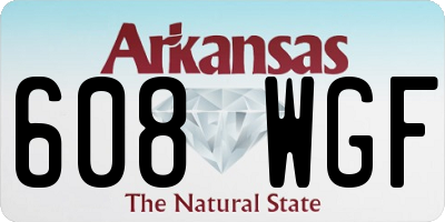 AR license plate 608WGF