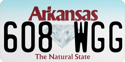 AR license plate 608WGG