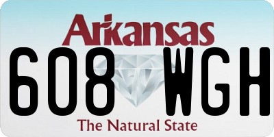 AR license plate 608WGH