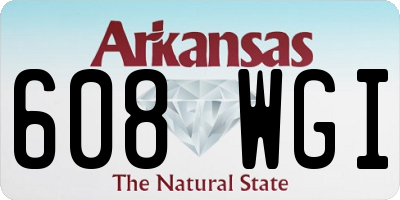 AR license plate 608WGI
