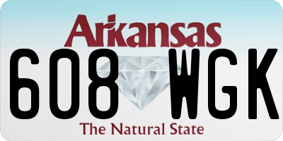 AR license plate 608WGK