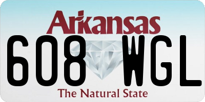 AR license plate 608WGL