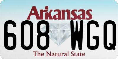 AR license plate 608WGQ