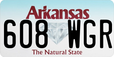 AR license plate 608WGR