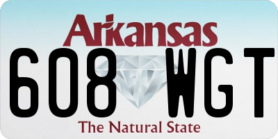 AR license plate 608WGT