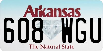 AR license plate 608WGU