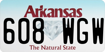AR license plate 608WGW