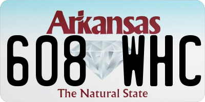 AR license plate 608WHC