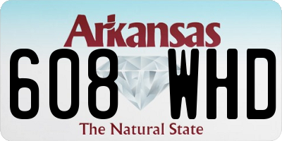 AR license plate 608WHD