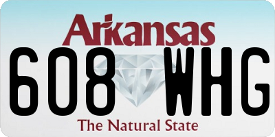 AR license plate 608WHG