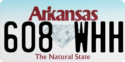 AR license plate 608WHH
