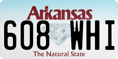 AR license plate 608WHI