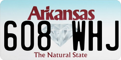 AR license plate 608WHJ