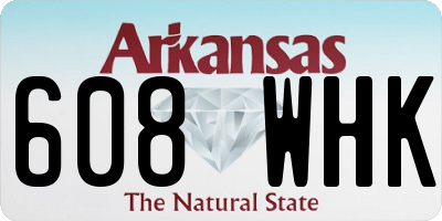 AR license plate 608WHK