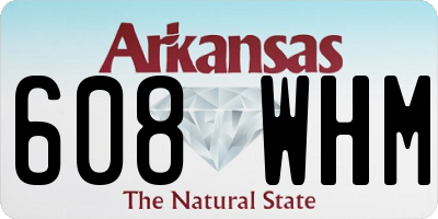 AR license plate 608WHM