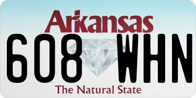 AR license plate 608WHN